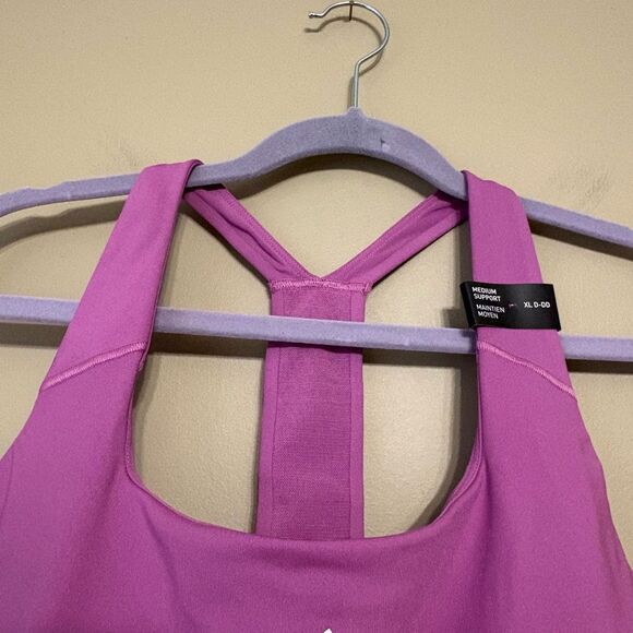 Adidas Women’s Powerimpact Training Medium Support Sports Bra Lilac XLDD - Picture 4 of 14